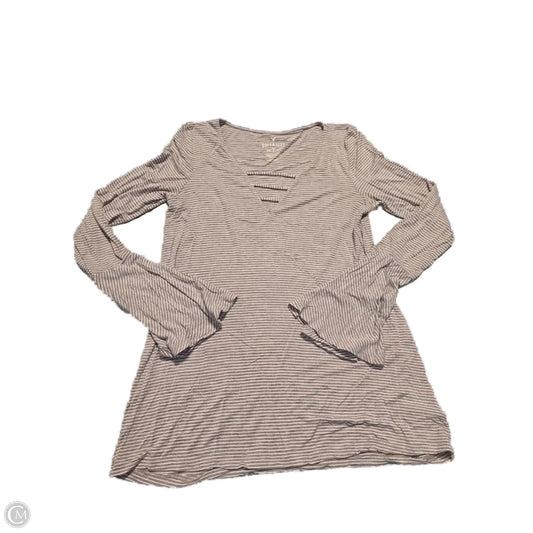 Top Long Sleeve Basic By American Eagle In Striped Pattern, Size: Sp