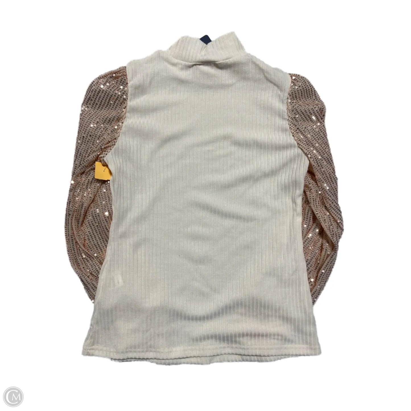 Top Long Sleeve By Cmb In Cream, Size: S