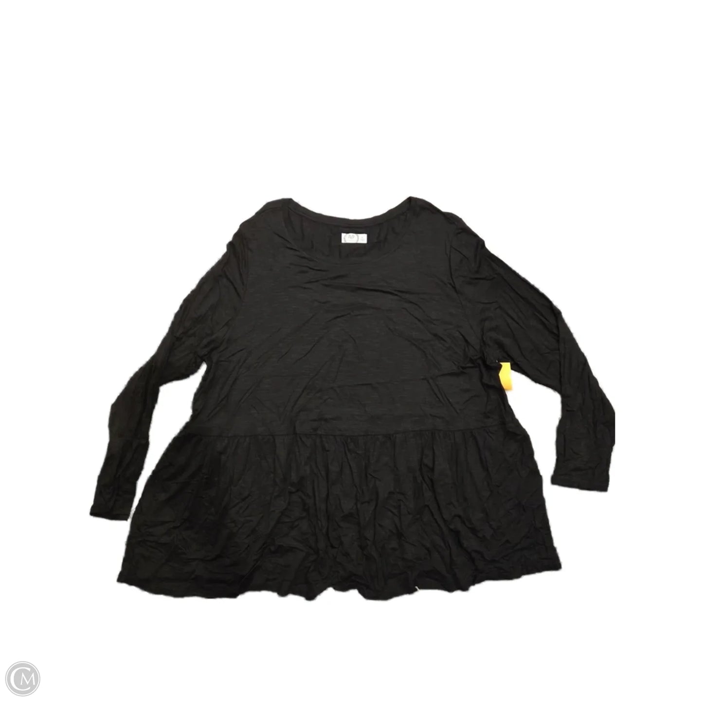 Top Long Sleeve Basic By Maurices In Black, Size: 2x