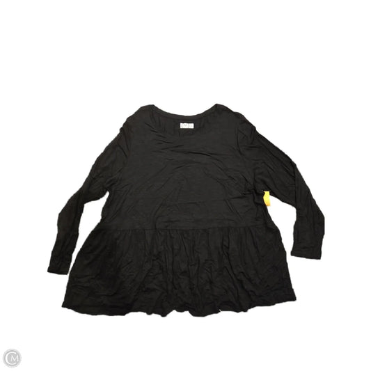 Top Long Sleeve Basic By Maurices In Black, Size: 2x