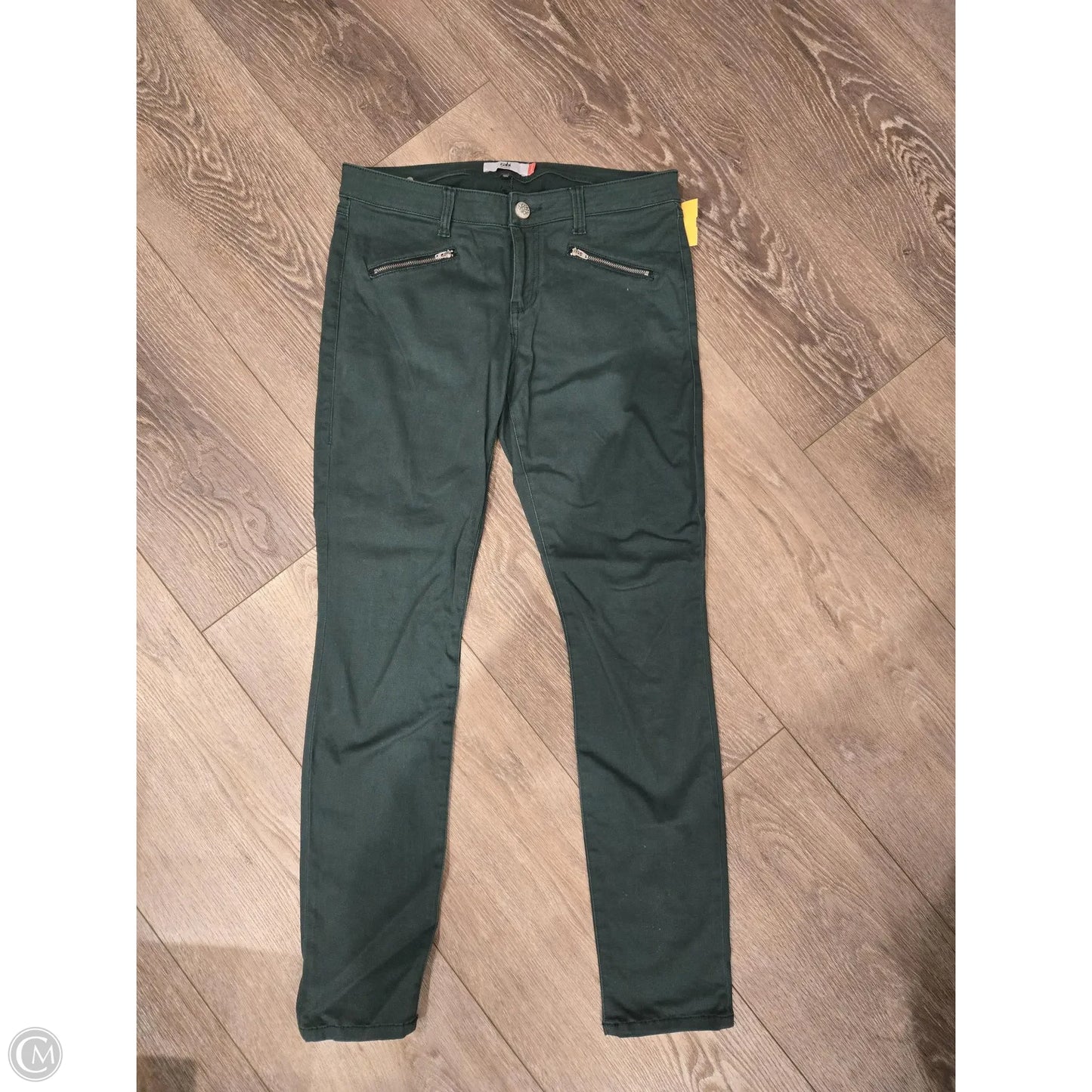 Jeans Skinny By Cabi In Green Denim, Size: 10
