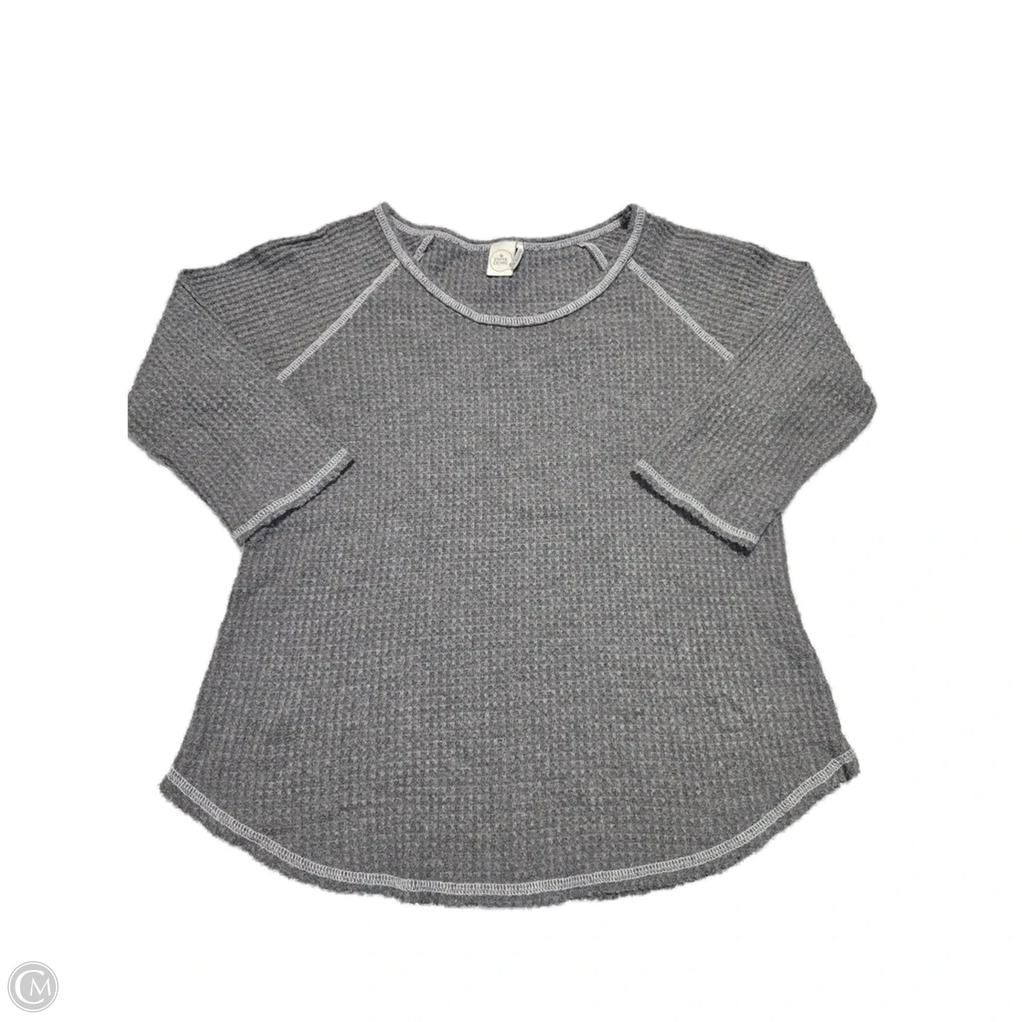 Top 3/4 Sleeve Basic By Paper Crane In Grey, Size: M