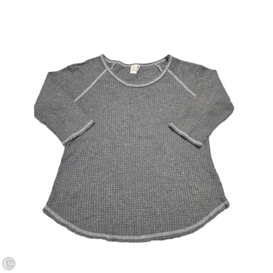 Top 3/4 Sleeve Basic By Paper Crane In Grey, Size: M