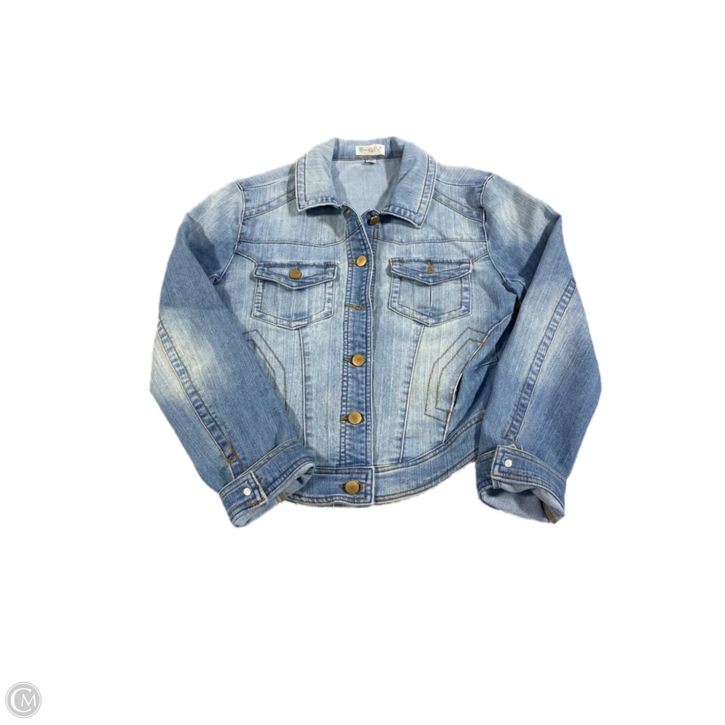 Jacket Denim By Love Fire In Blue Denim, Size: M