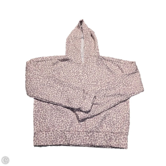 Sweatshirt Hoodie By Just Fab In Animal Print, Size: L