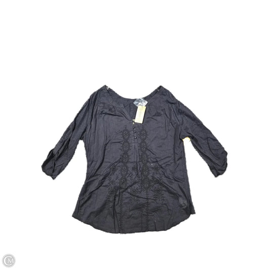 Top Long Sleeve Basic By Nine West In Black, Size: M