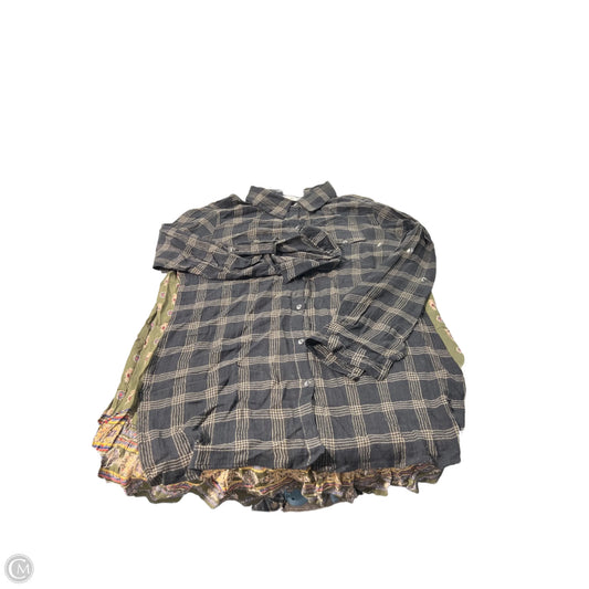 Top Long Sleeve Basic By Lola In Plaid Pattern, Size: S