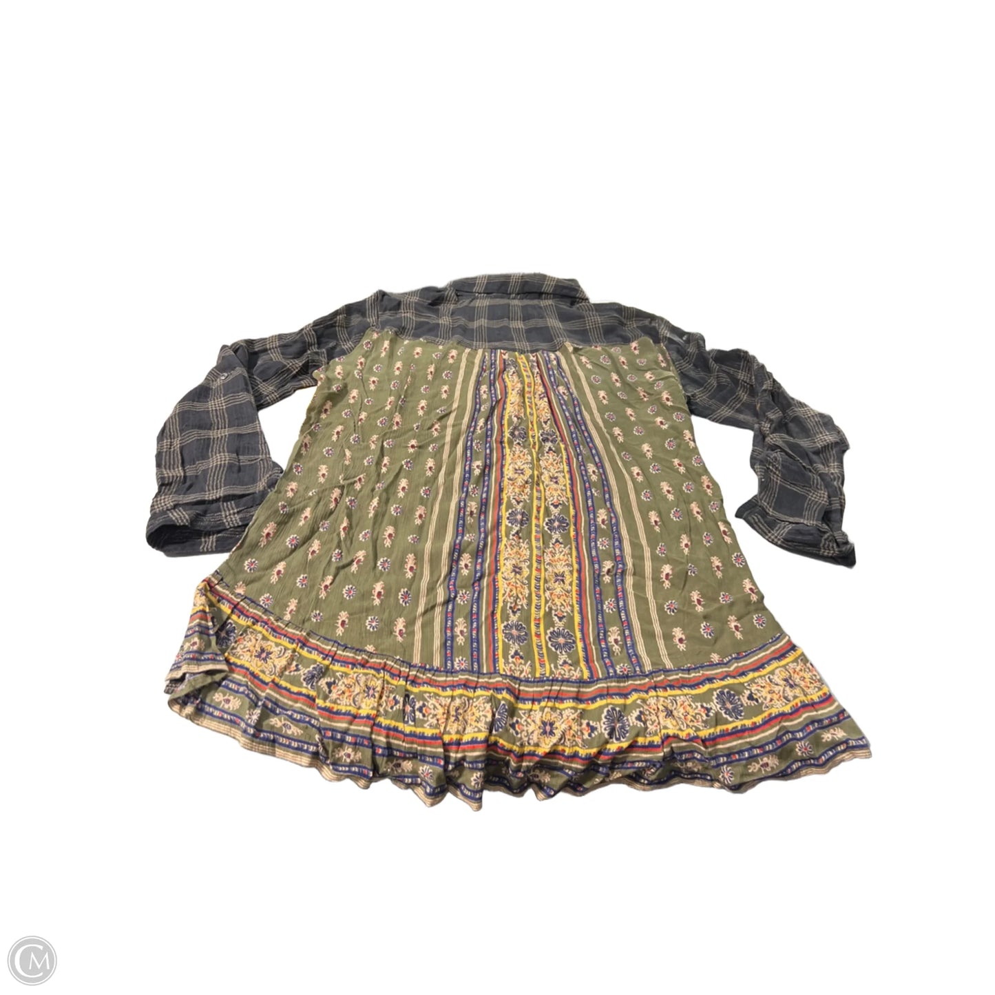 Top Long Sleeve Basic By Lola In Plaid Pattern, Size: S