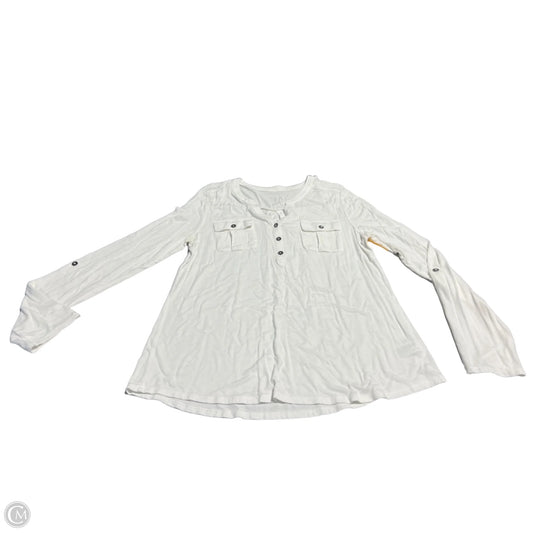 Top Long Sleeve Basic By A New Day In White, Size: L
