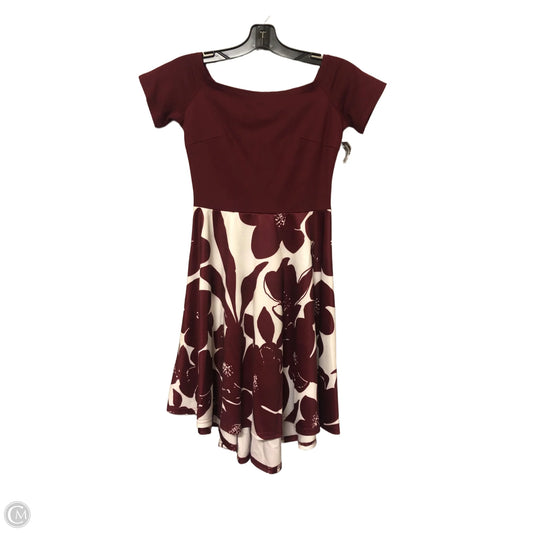 Dress Casual Short By Cmc In Maroon, Size: S