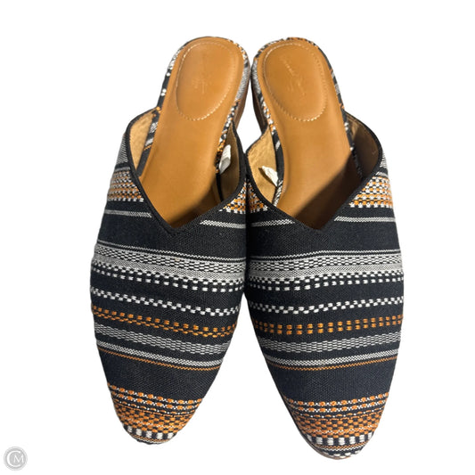 Sandals Flats By Universal Thread In Black & Orange, Size: 10