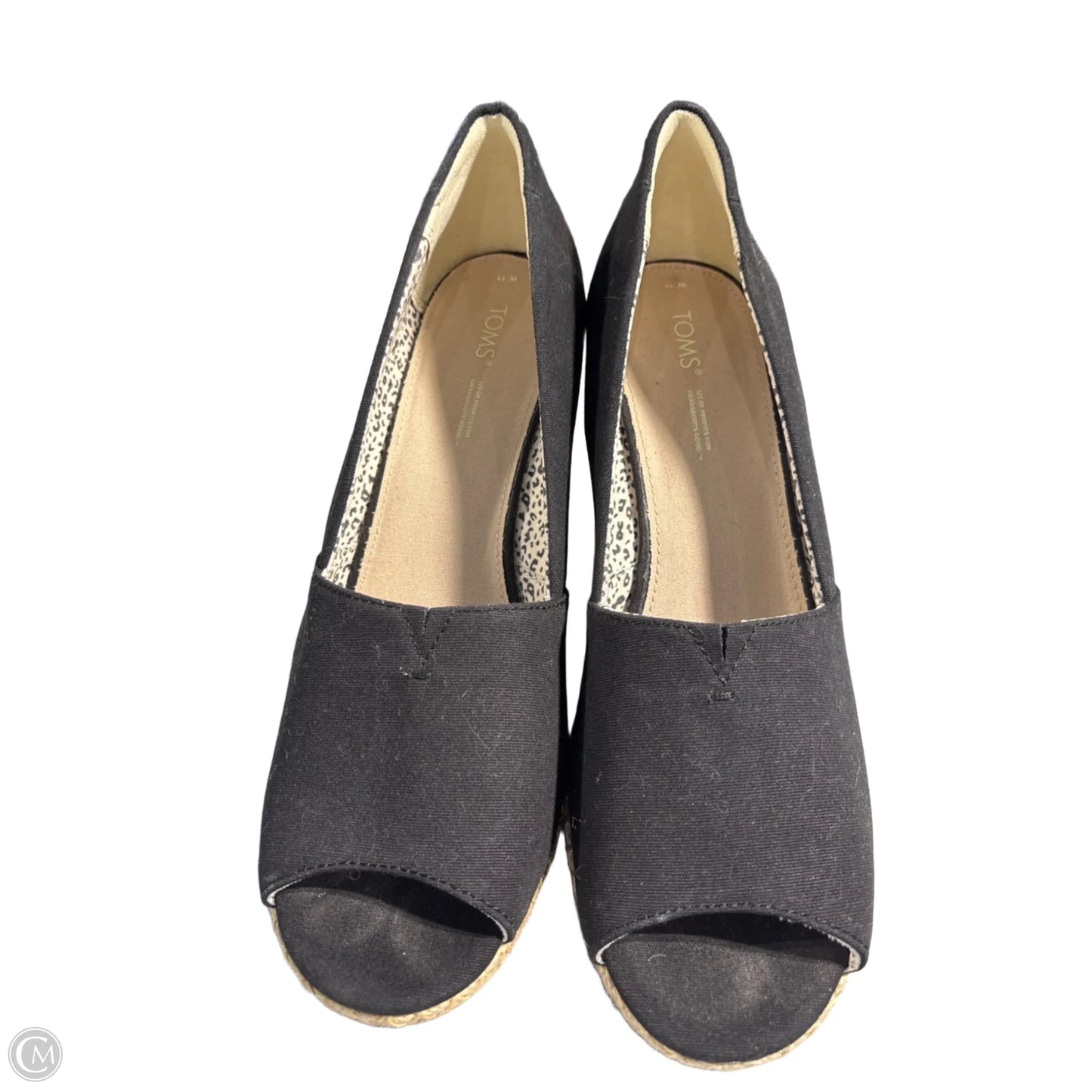 Shoes Heels Wedge By Toms In Black, Size: 11