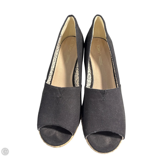 Shoes Heels Wedge By Toms In Black, Size: 11