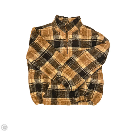 Jacket Fleece By Cmc In Plaid Pattern, Size: M