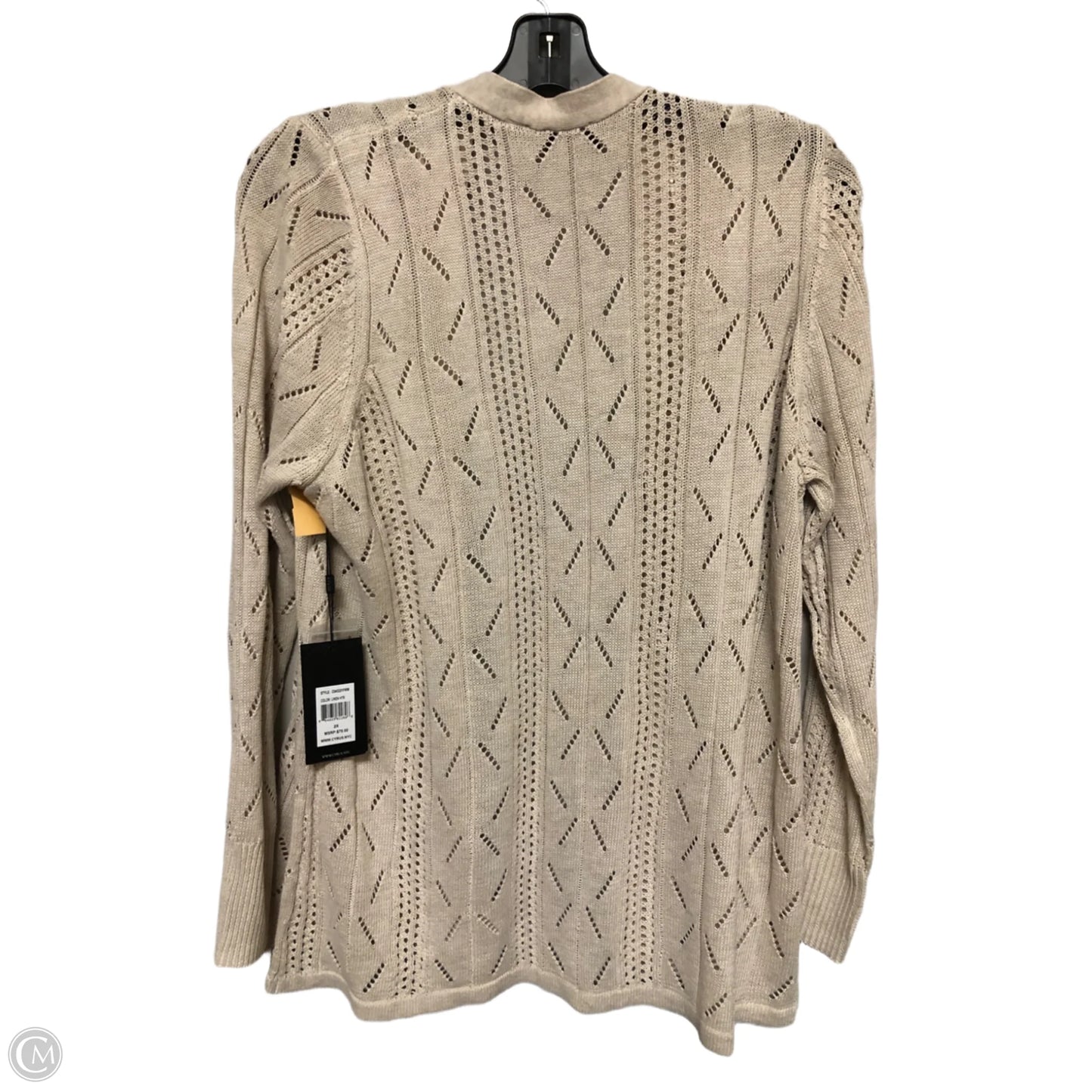 Cardigan By Cyrus Knits In Tan, Size: 2x