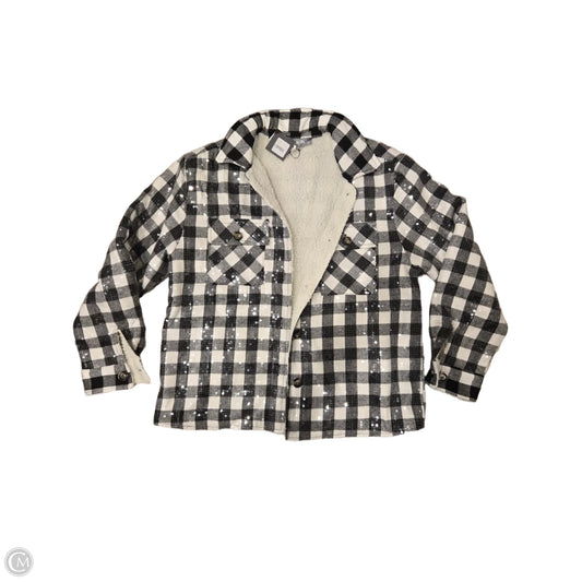 Jacket Shirt By Blue In Checkered Pattern, Size: M
