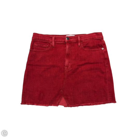 Skirt Mini & Short By Frame In Red Denim, Size: 8