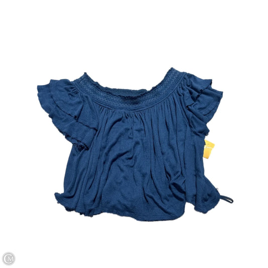 Top Short Sleeve By Free People In Blue, Size: L