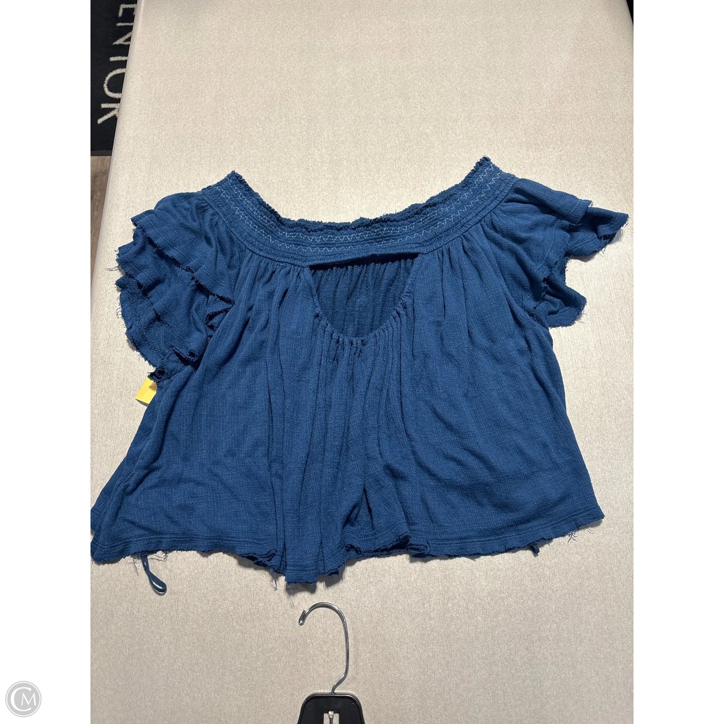 Top Short Sleeve By Free People In Blue, Size: L