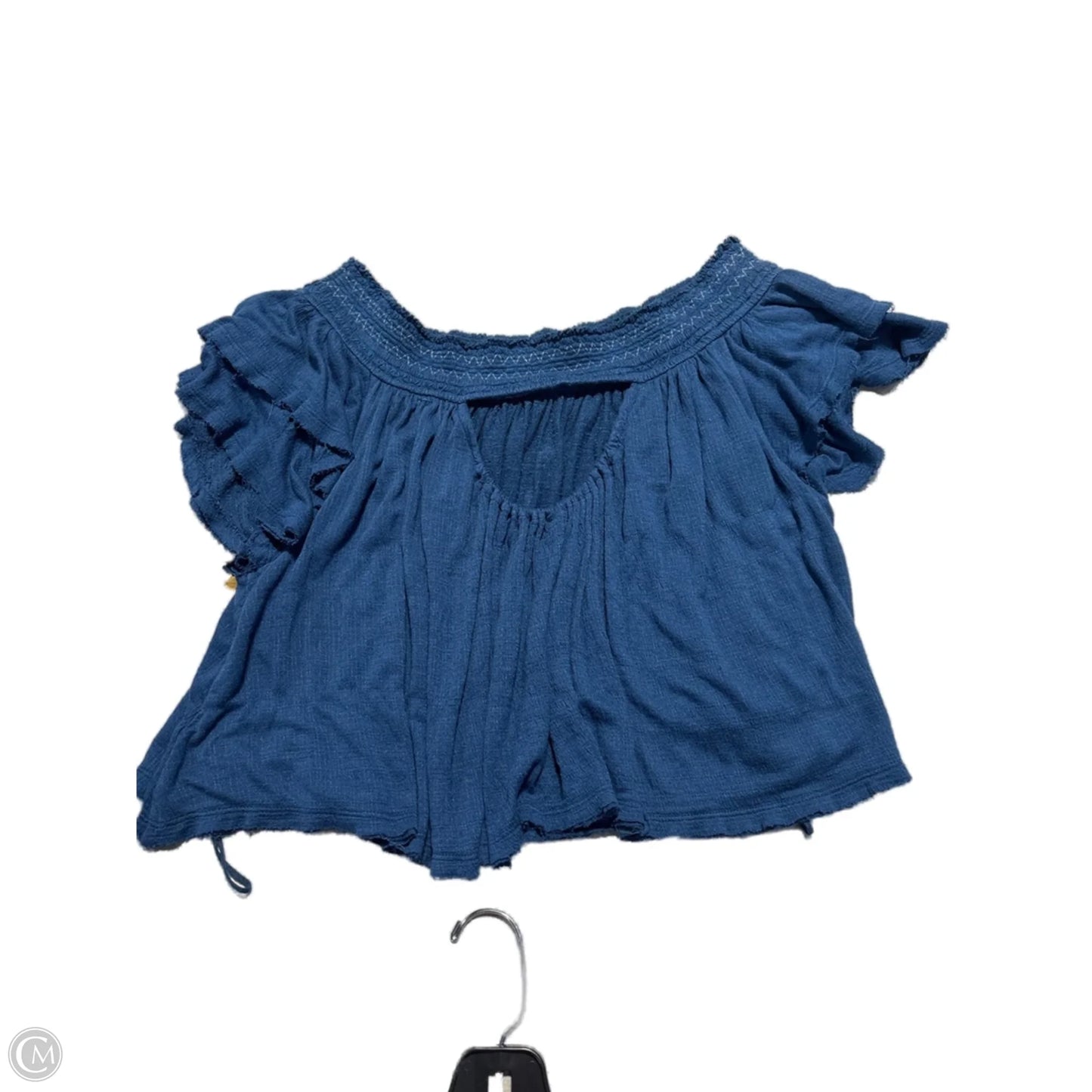 Top Short Sleeve By Free People In Blue, Size: L
