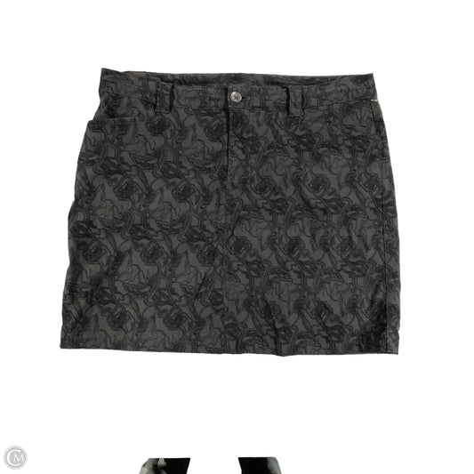 Skort By Eddie Bauer In Black & Grey, Size: 10
