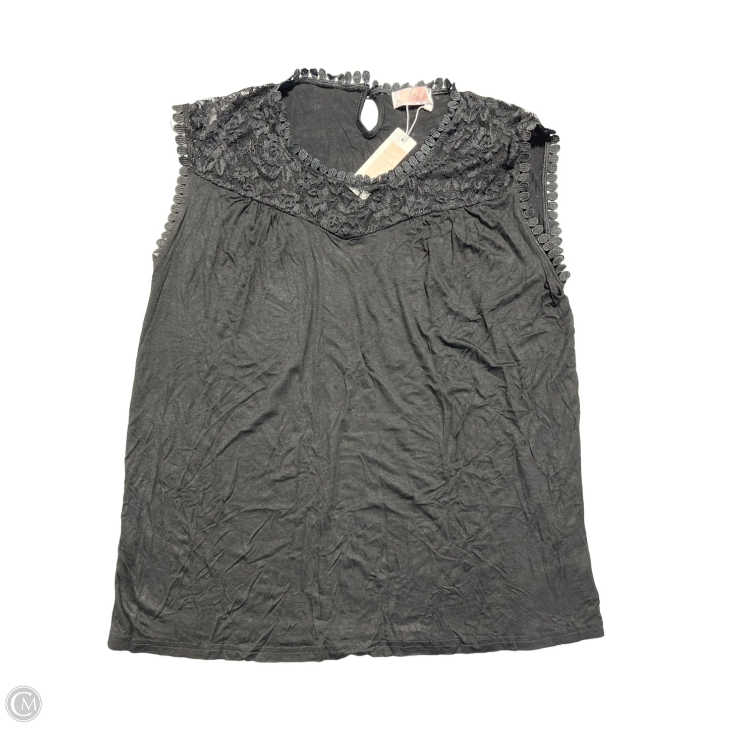 Top Sleeveless By Cmb In Black, Size: Xl
