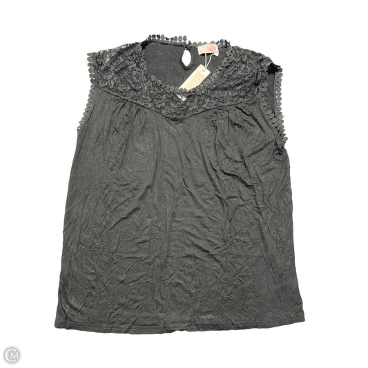 Top Sleeveless By Cmb In Black, Size: Xl