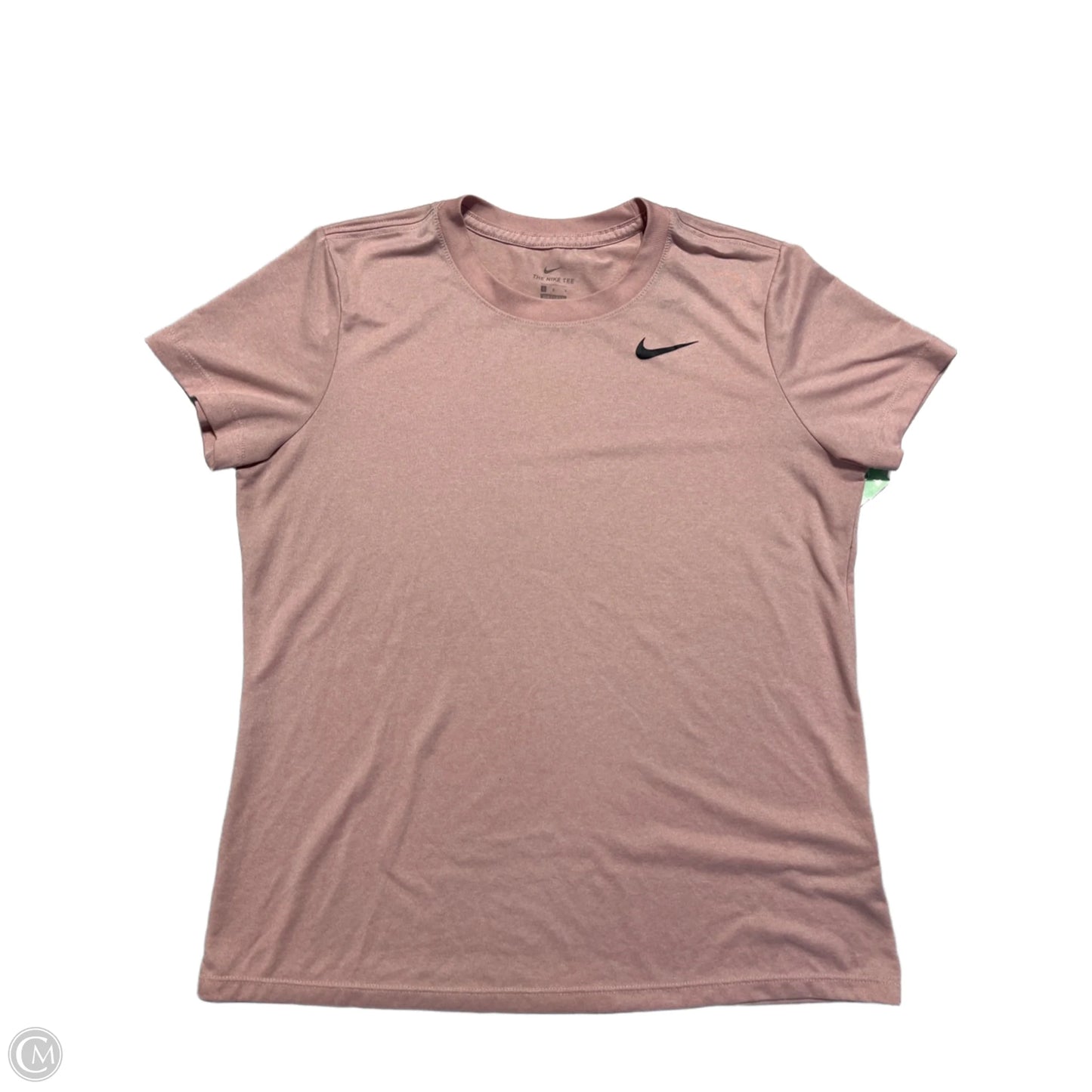 Athletic Top Short Sleeve By Nike In Pink, Size: L