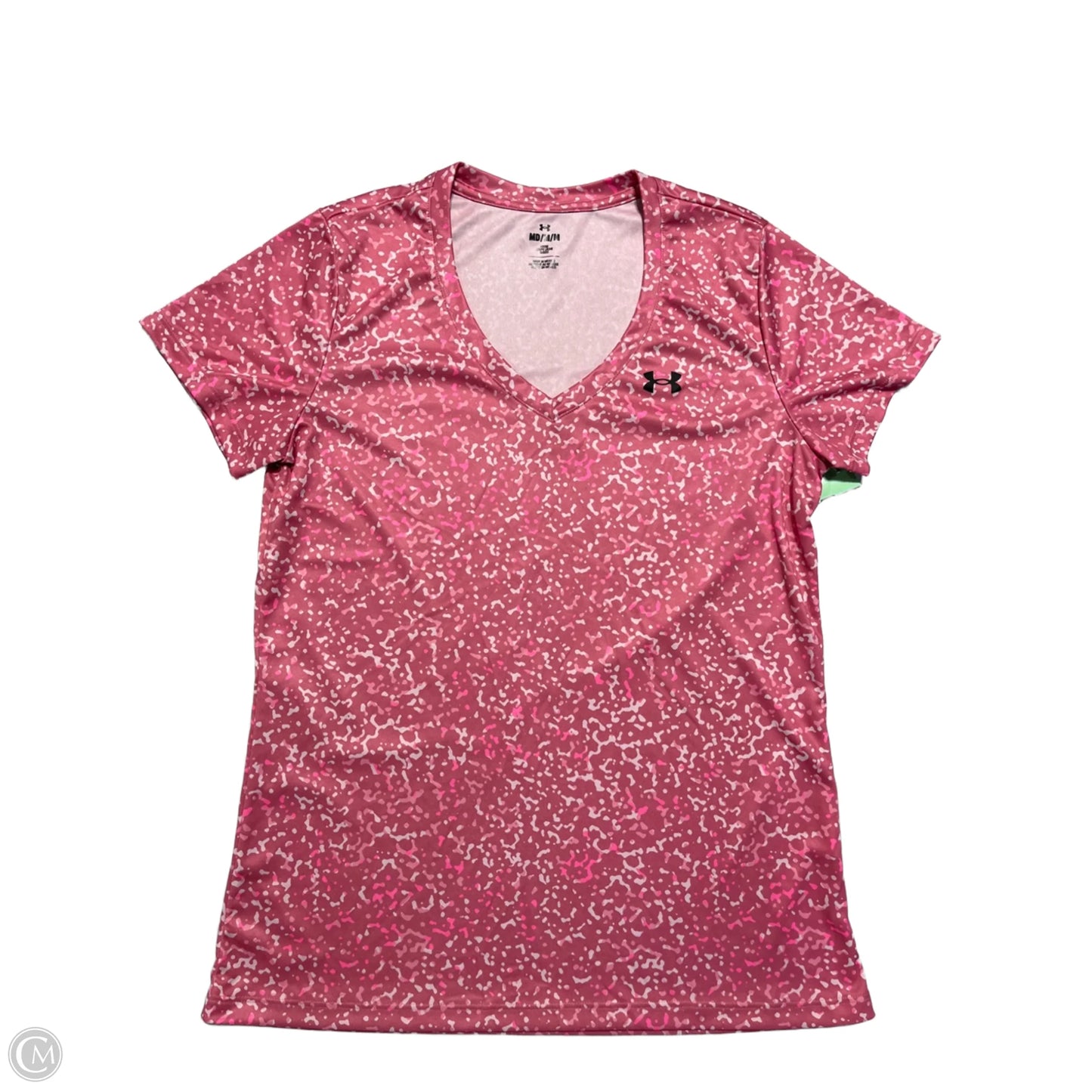 Athletic Top Short Sleeve By Under Armour In Pink, Size: M