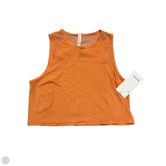 Athletic Tank Top By Lululemon In Orange, Size: L