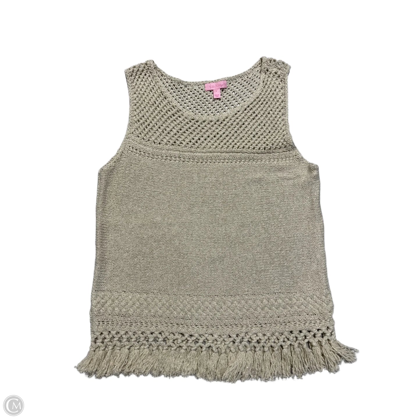 Tank Top Designer By Lilly Pulitzer In Cream, Size: L