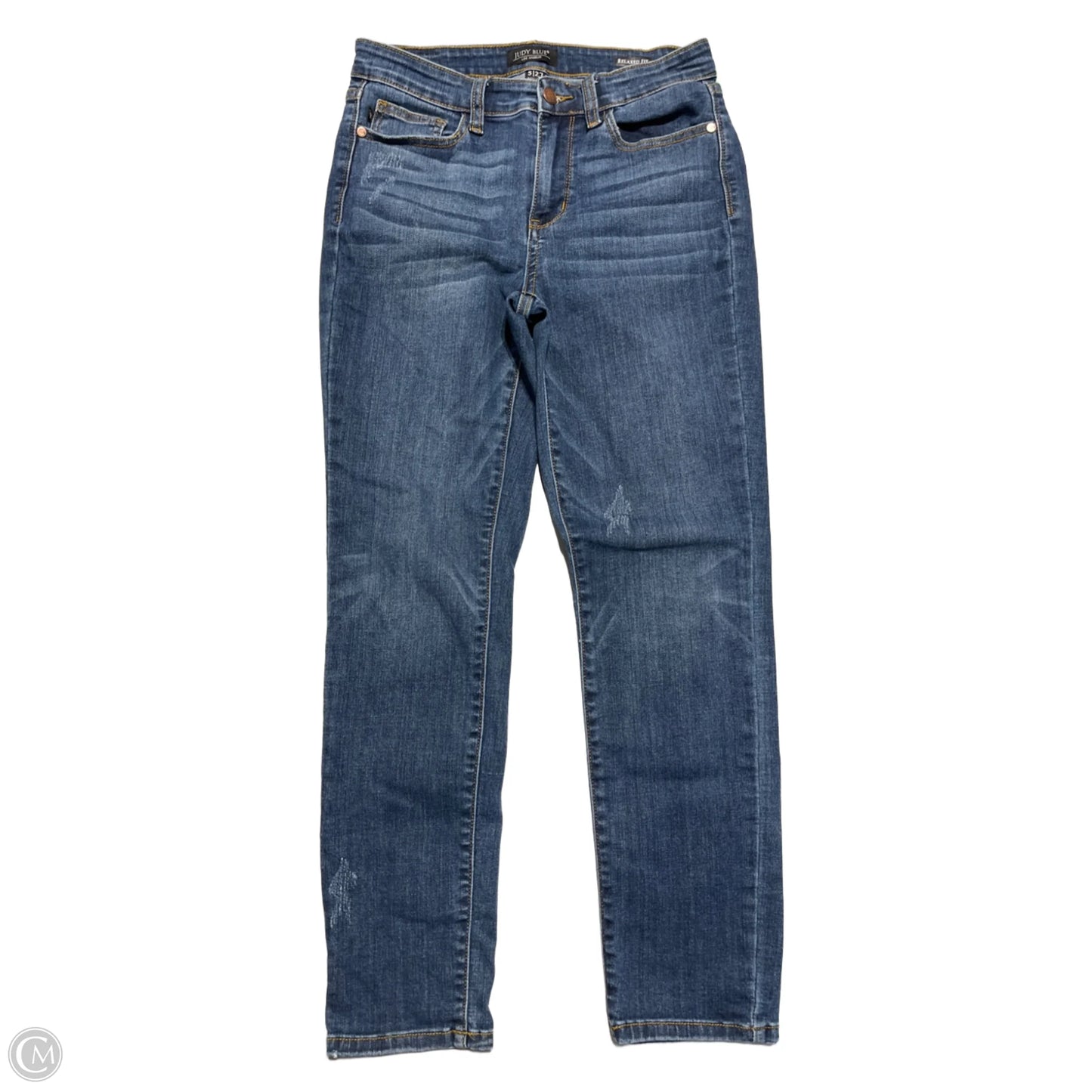 Jeans Straight By Judy Blue In Blue Denim, Size: 4