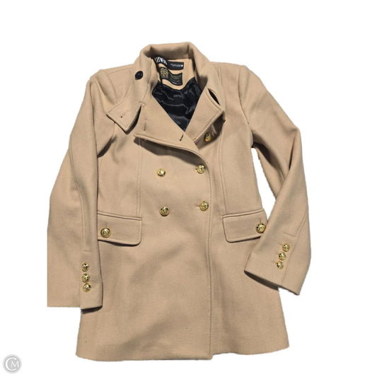 Coat Peacoat By Zara In Cream, Size: S