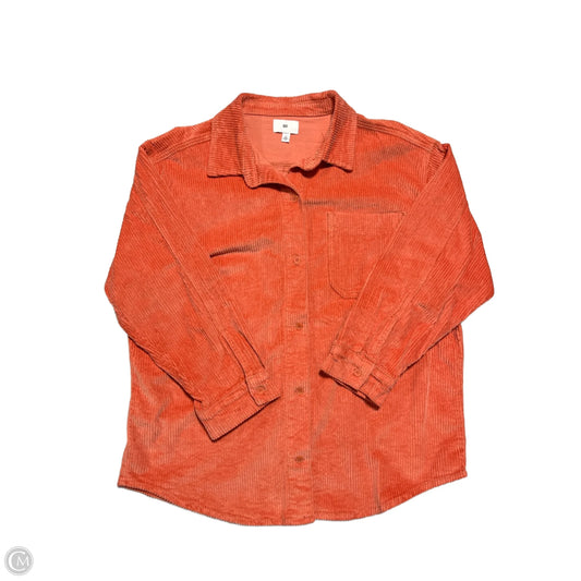 Jacket Shirt By Bp In Orange, Size: 1x