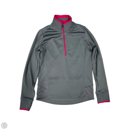 Athletic Jacket By Nike In Grey, Size: M