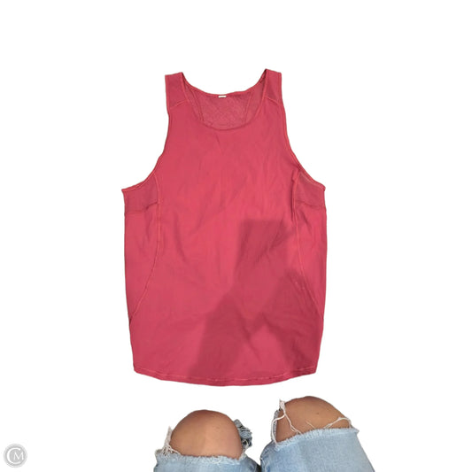 Athletic Tank Top By Lululemon In Pink, Size: M