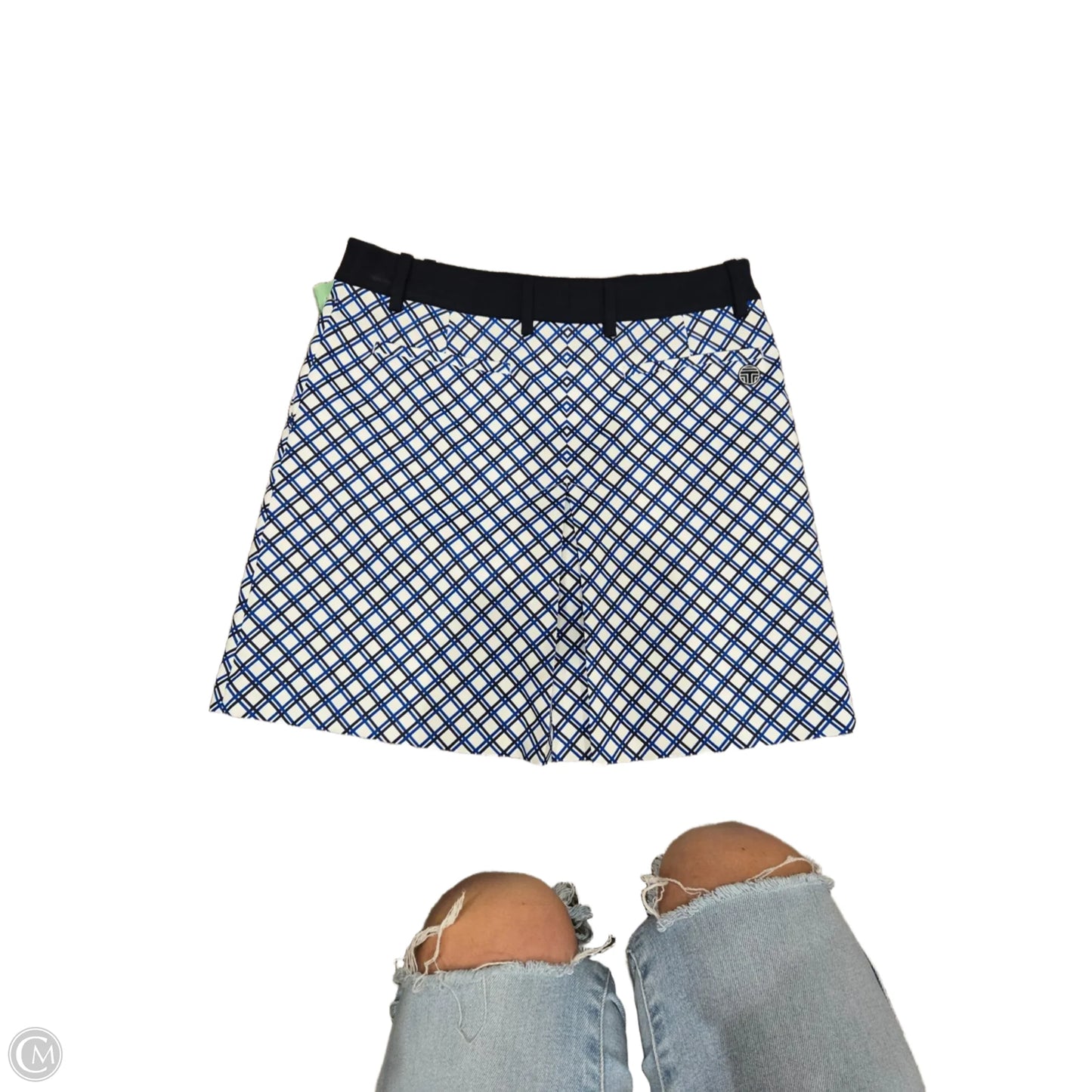Skort Designer By Tory Burch In Geometric Pattern, Size: S