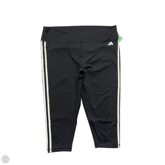 Athletic Capris By Adidas In Black, Size: Xxl