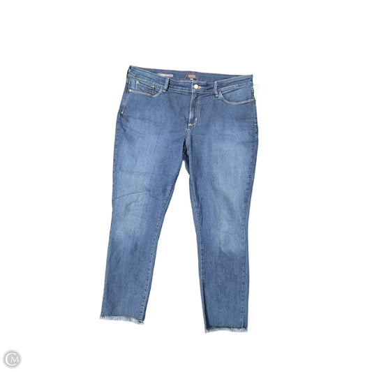 Jeans Straight By Not Your Daughters Jeans In Blue Denim, Size: 16