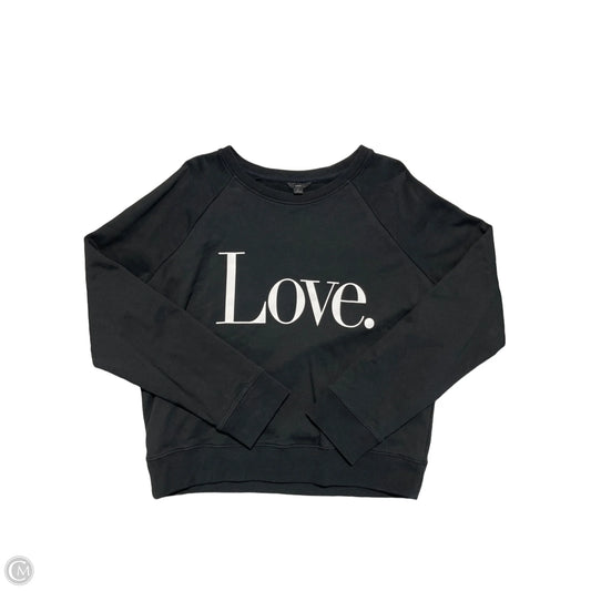 Sweatshirt Crewneck By J. Crew In Black, Size: L