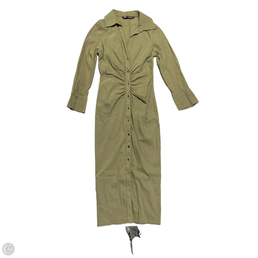 Dress Casual Maxi By Zara In Green, Size: Xs