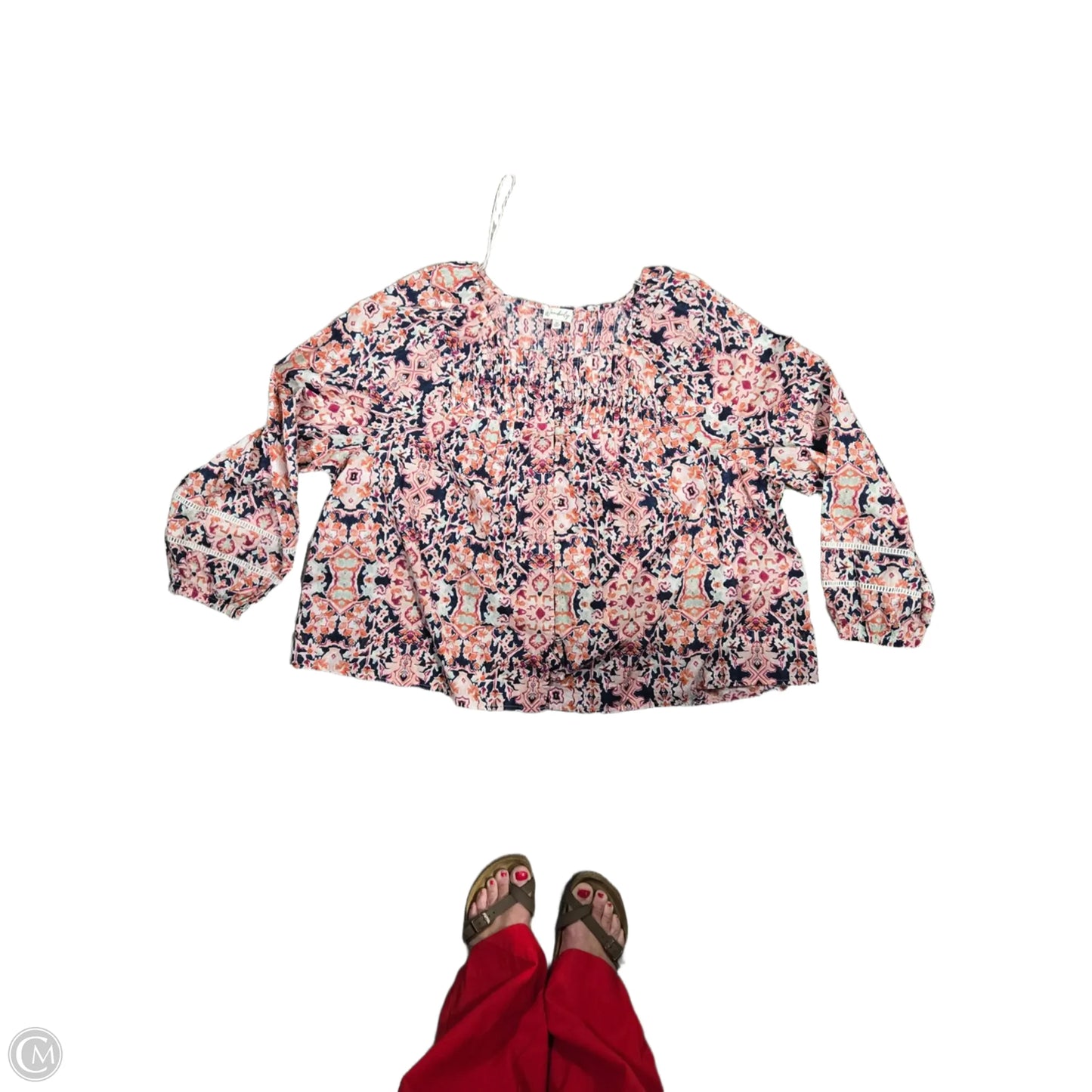 Top Long Sleeve By Wonderly In Pink, Size: 3x