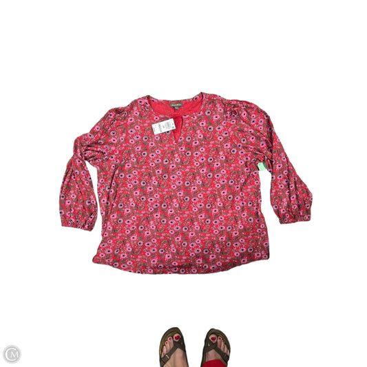 Top Long Sleeve By Style And Company In Red, Size: 2x
