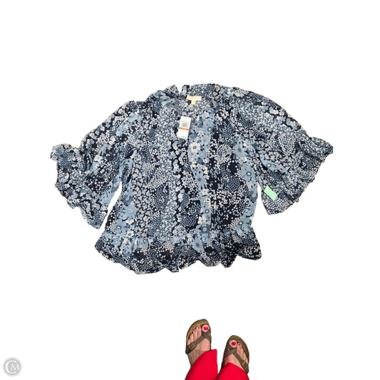 Top Long Sleeve By Michael By Michael Kors In Navy, Size: 3x