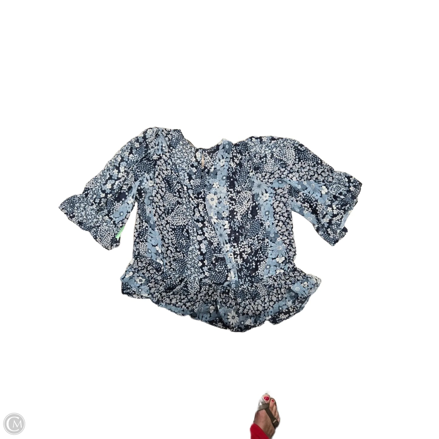 Top Long Sleeve By Michael By Michael Kors In Navy, Size: 3x