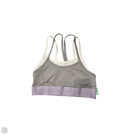 Athletic Bra By Fabletics In Grey & Purple, Size: L