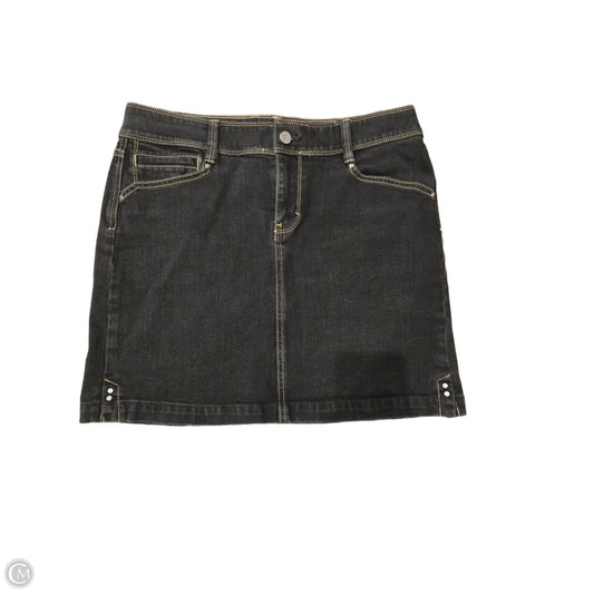 Skirt Mini & Short By White House Black Market In Black Denim, Size: 8