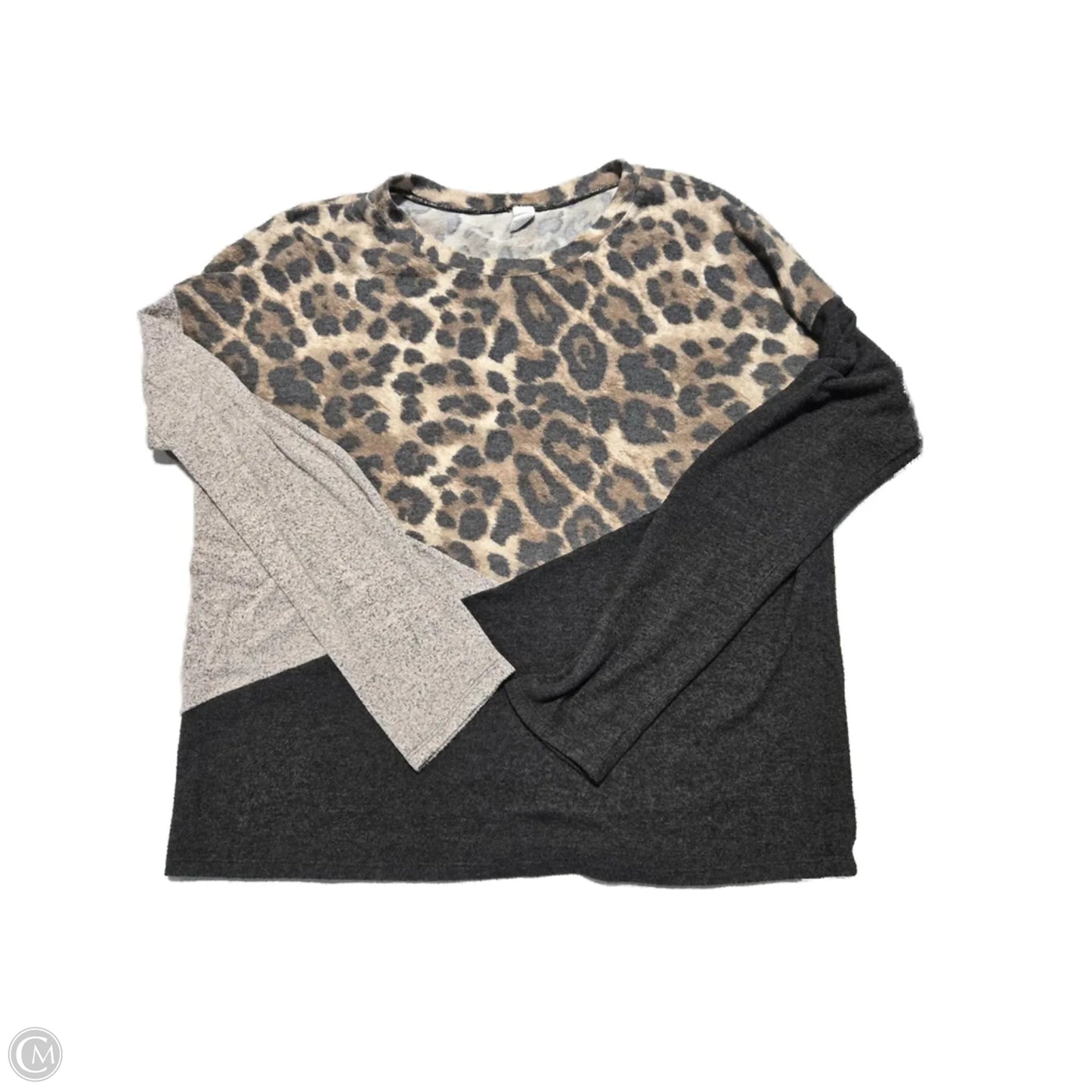 Top Long Sleeve Basic By Cme In Animal Print, Size: M