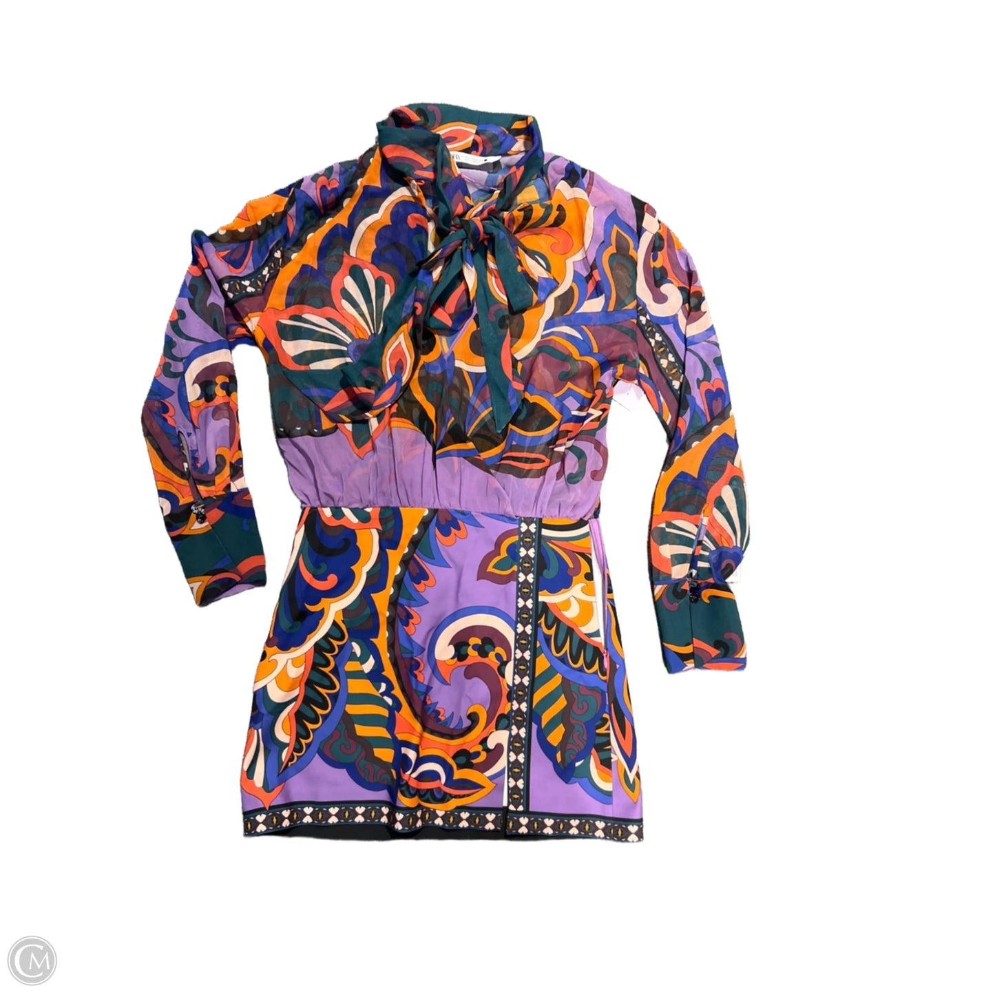 Dress Casual Short By Zara In Multi-colored, Size: Xs