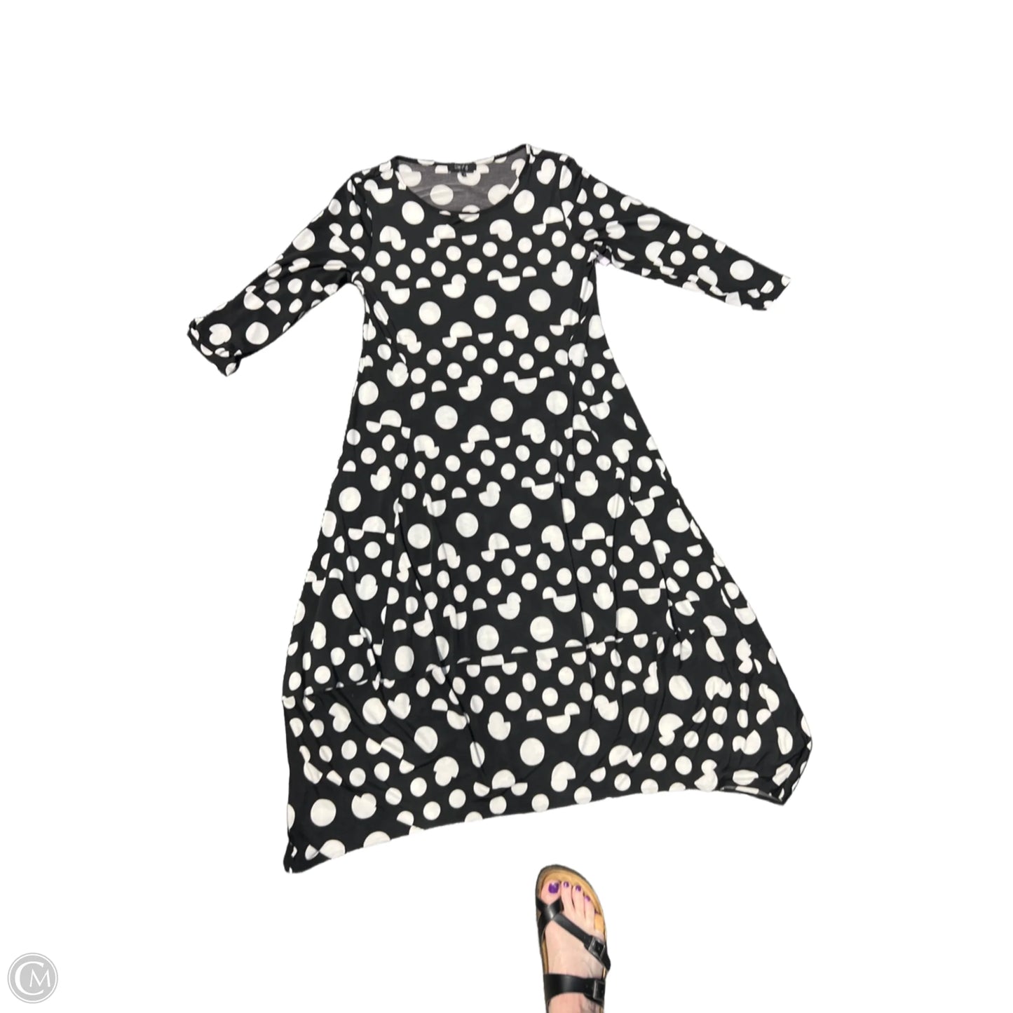 Dress Casual Midi By Comfy In Black, Size: M